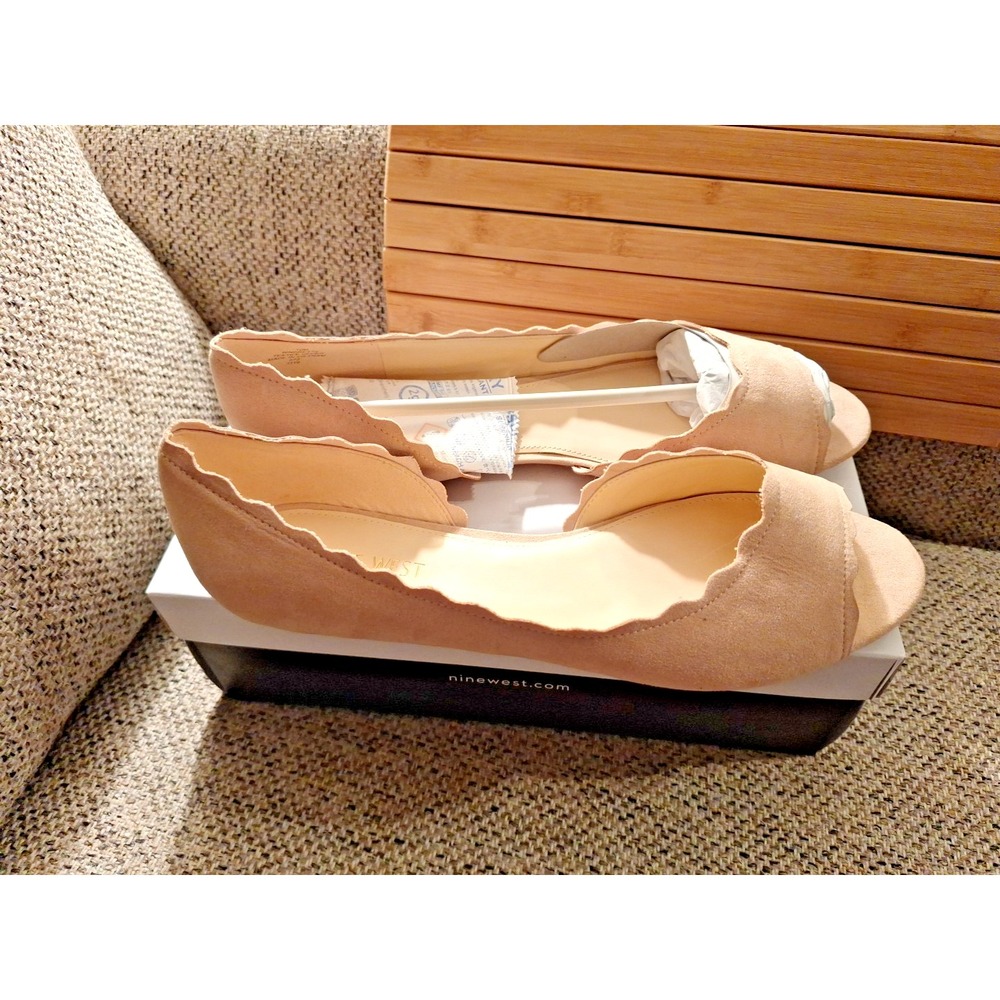 Nine West womens flats Brett2‎  sz 10M Light natural Fabic